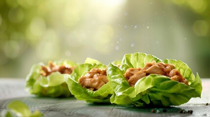 Sticker - Asian-Style Chicken in Fresh Lettuce Wraps