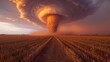 © dreamer82 - A huge, dangerous summer tornado. Ai generative