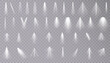 © Valeriia - Set of isolated spotlight light effects. White glowing spotlight on a transparent background.