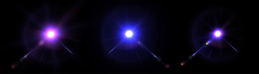 Poster - Abstract sun glare translucent glow with special light effect. Vector blur in motion glow highlights	
