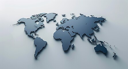 3d world map illustration
