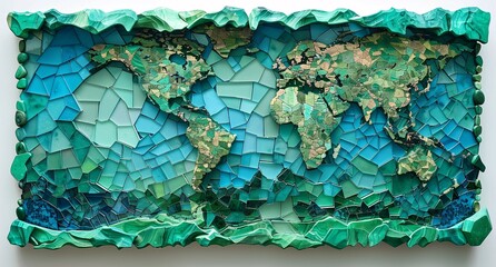 3D world map illustration