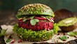 Healthy vegetarian hamburger