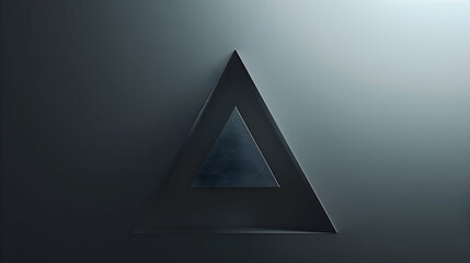 Wall Mural - One sleek upside down triangle, portrayed in a minimalist flat vector style, its lines sharp and its appearance refined, depicted with remarkable clarity in high definition