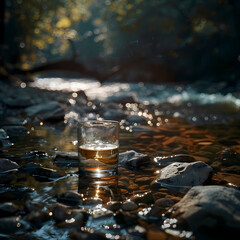 Wall Mural - glass of water 