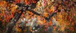 © The 2R Artificiality - A detailed painting of a tree with an abundance of leaves, showcasing the full splendor of nature. Blossoms and flowers fill the branches in full bloom.
