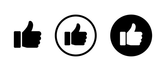 Wall Mural - thumb up icon set