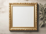 Fototapeta  - Antique gold blank frame