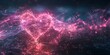 Digital Romance: A Lively Pink Heartbeat Syncing On-Screen in Harmonious Romance. Concept Digital Romance, Pink Heartbeat, Harmonious Romance, Lively Sync, On-Screen
