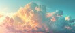 Majestic Large Cloud Formation in the Colorful Sky, Nature Beauty Concept