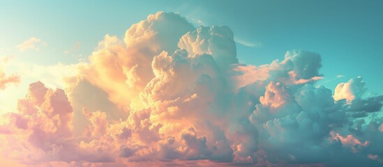 Wall Mural - Majestic Large Cloud Formation in the Colorful Sky, Nature Beauty Concept