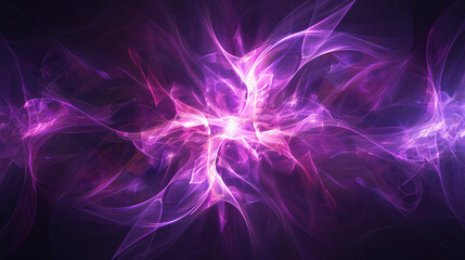 Wall Mural - Abstract background of glowing purple mesh on a dark background.