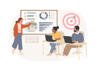internal education isolated concept vector illustration. internal employee education, professional d