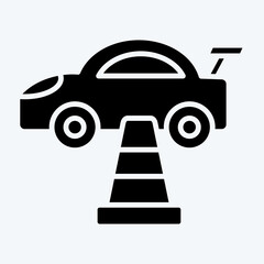 Icon Traffic Cone. related to Racing symbol. glyph style. simple design editable. simple illustration