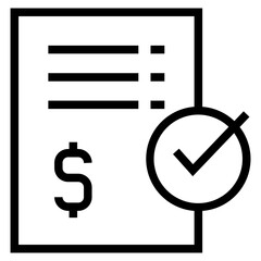 Invoice bill document vector icon