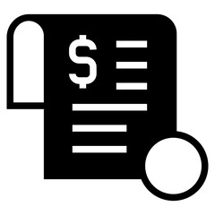 Invoice bill document vector icon