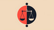 © saeed - illustration of a person with clock, Scale comparison icon in comic style. Balance weight vector cartoon illustration