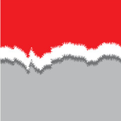 Wall Mural - Torn a half sheet of red paper from the bottom. Vector template paper design. Vector Illustration.