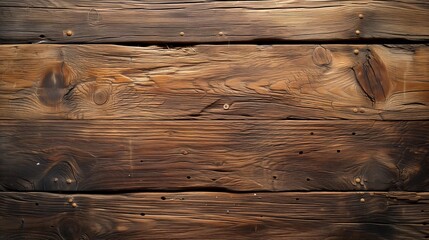 Close-up Texture of Dark Aged Wood Planks with Natural Patterns