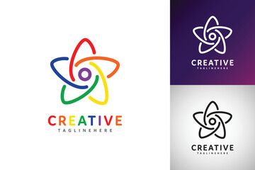 Creative star logo design