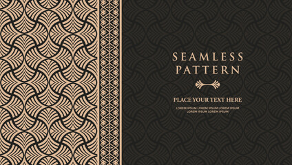 Luxury and elegant vector javanese batik seamless pattern template