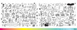 © Aekkaphum - Vector illustration of Doodle cute for kid, Hand drawn set of cute doodles for decoration,Funny Doodle Hand Drawn, Summer, Doodle set of objects from a child's life,Cute animal