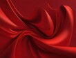 Smoot 3d realistic flowing red fabric background