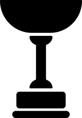 Sticker - Flat style icon of trophy cup.