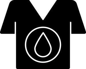 Canvas Print - Blood donation volunteer t-shirt icon.