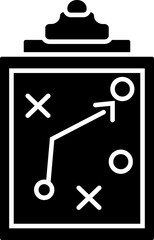 Sticker - B&W share symbol on clipboard icon. 