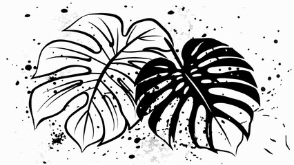 Wall Mural - tropical background with palm leaves. vector illustration tropical leaves background. palm leaf, floral pattern.