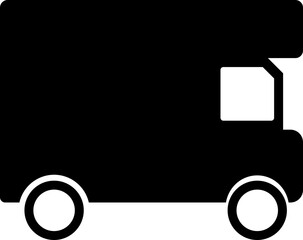 Sticker - Isolated bus icon in b&w color.