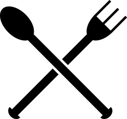 Wall Mural - Illustration of spoon and fork icon.