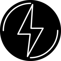 Poster - Flat style save energy icon in black color.