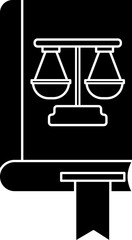 Sticker - Vector illustration of law book.