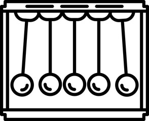 Canvas Print - Kinetic energy icon of Newton cradle.