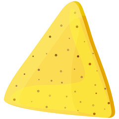 Poster - Illustration of a yellow nacho.