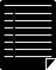 Poster - List icon or symbol in b&w color.