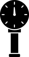 Canvas Print - B&W manometer icon or symbol in flat style.