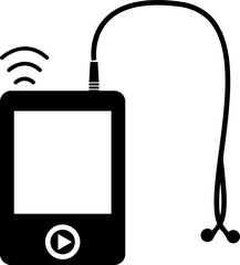 Sticker - Wifi access mp3 player icon.