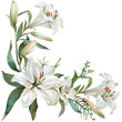 Subtle Watercolor Lily Clipart Design