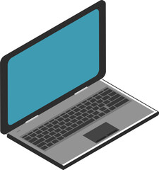 Sticker - Isometric illustration of laptop.