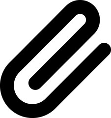 Sticker - Paperclip icon in flat style.