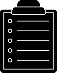 Sticker - Illustration of checklist icon in b&w color.