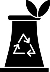 Poster - Illustration of eco factory icon or symbol.