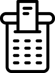 Wall Mural - Isolated pos machine icon in line art.