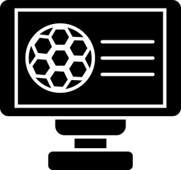 Sticker - Live soccer match score icon in flat style.