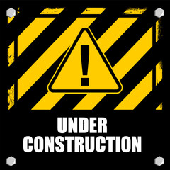 Wall Mural - under construction background sign and board vector