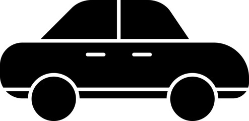 Canvas Print - Taxi car icon in flat style.