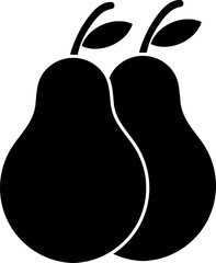 Poster - Vector illustration of pear fruit icon.